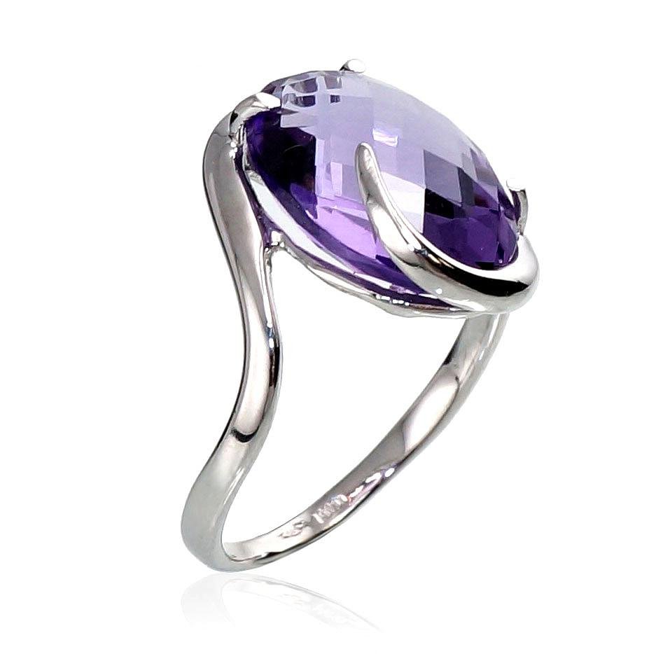 Gold ring with Amethyst - Image 2