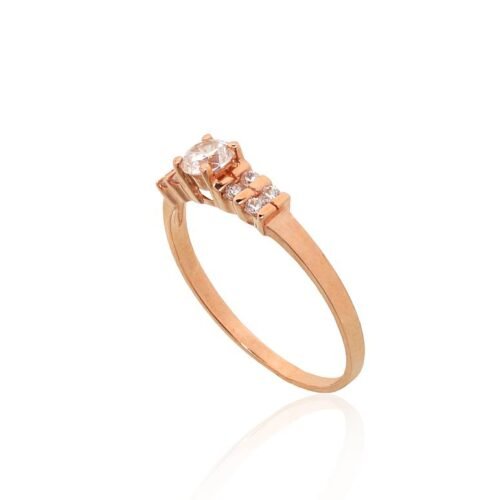 Alternative view of Gold ring with Zirkons