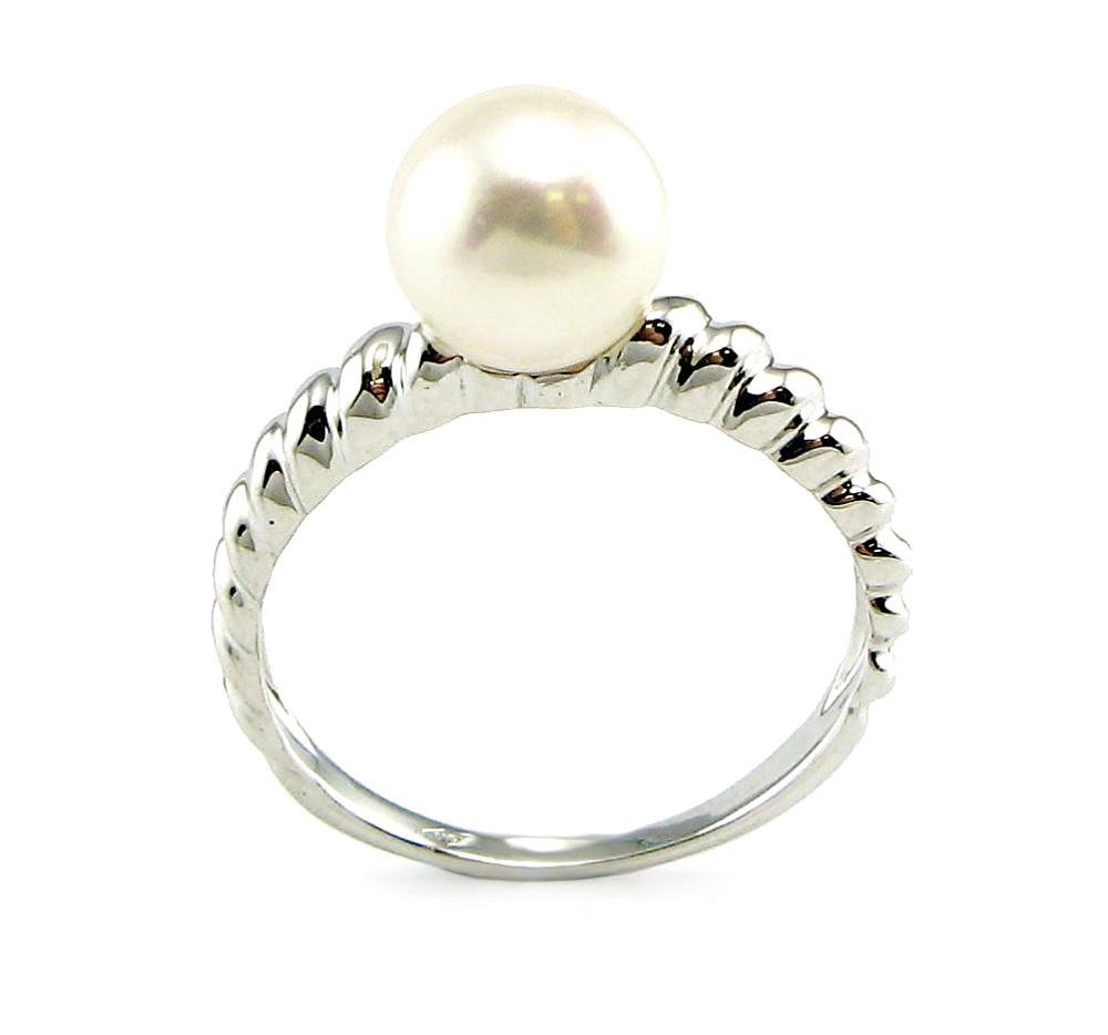 Gold ring with Fresh-water Pearl - Image 2