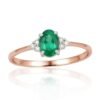 Gold ring with Diamonds , Emerald