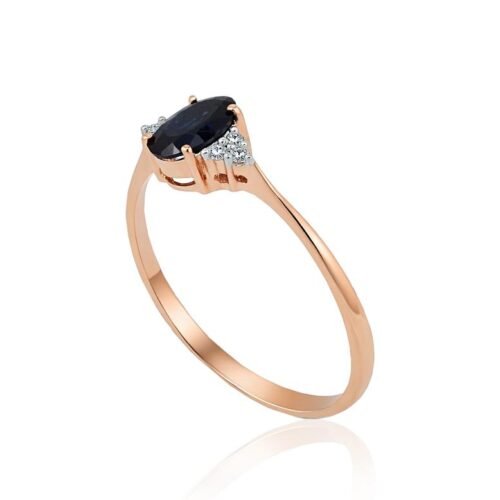 Alternative view of Gold ring with Diamonds , Sapphire