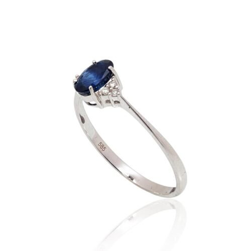 Alternative view of Gold ring with Diamonds , Sapphire