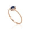 Gold ring with Diamonds , Sapphire - Image 2