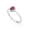Gold ring with Diamonds , Ruby - Image 2