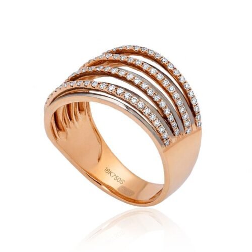 Alternative view of Gold ring with Diamonds