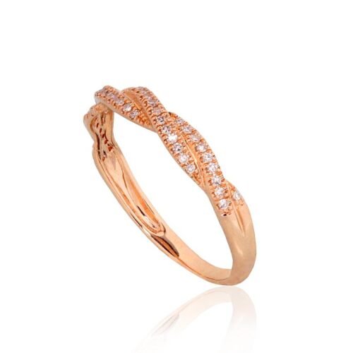 Alternative view of Gold ring with Diamonds