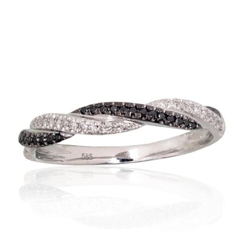 Gold ring with Diamonds , Diamonds (Black)