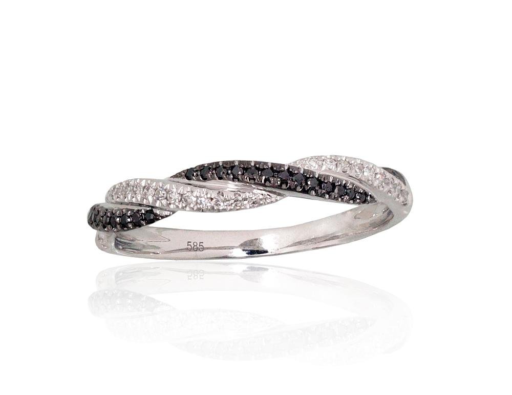 Gold ring with Diamonds , Diamonds (Black)