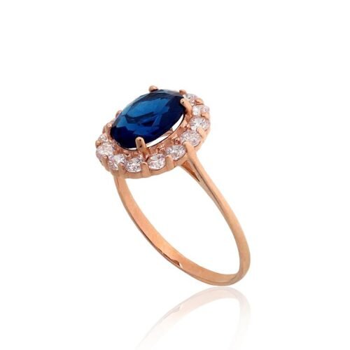 Alternative view of Gold ring with Zirkons