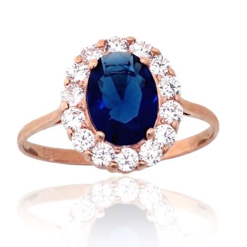 Gold ring with Zirkons