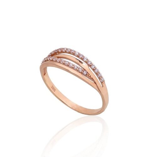 Alternative view of Gold ring with Zirkons