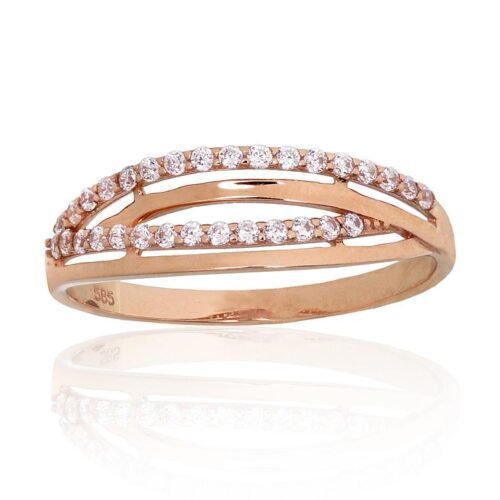 Gold ring with Zirkons