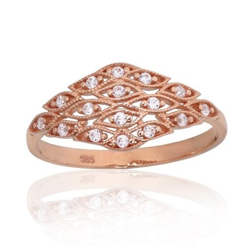 Gold ring with Zirkons