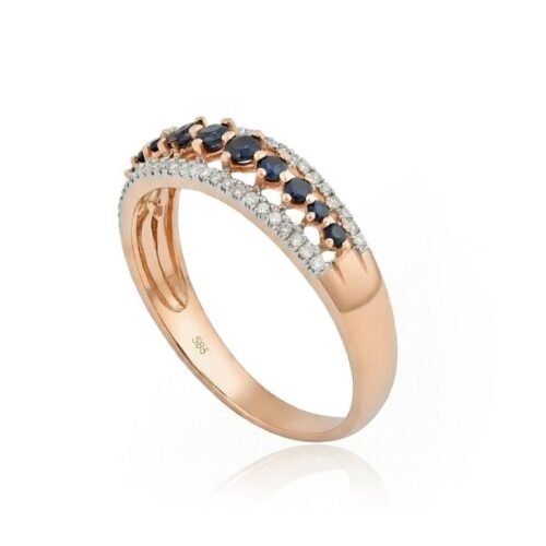 Alternative view of Gold ring with Diamonds , Sapphire