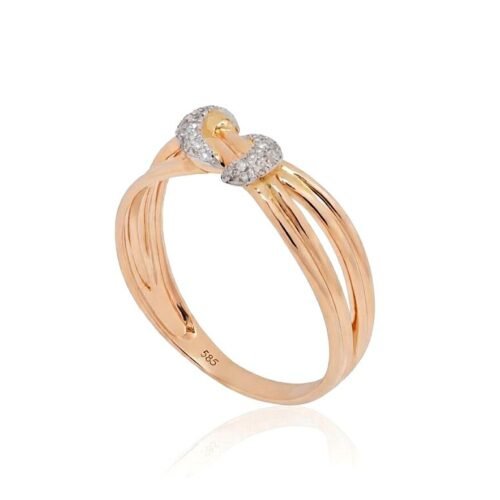 Alternative view of Gold ring with Diamonds