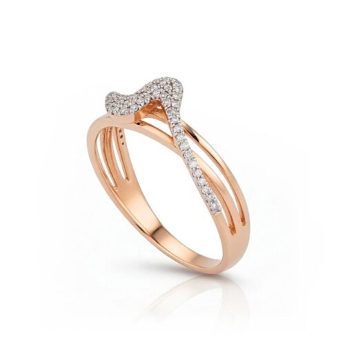 Alternative view of Gold ring with Diamonds