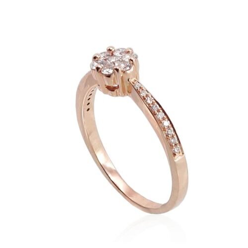 Alternative view of Gold ring with Diamonds