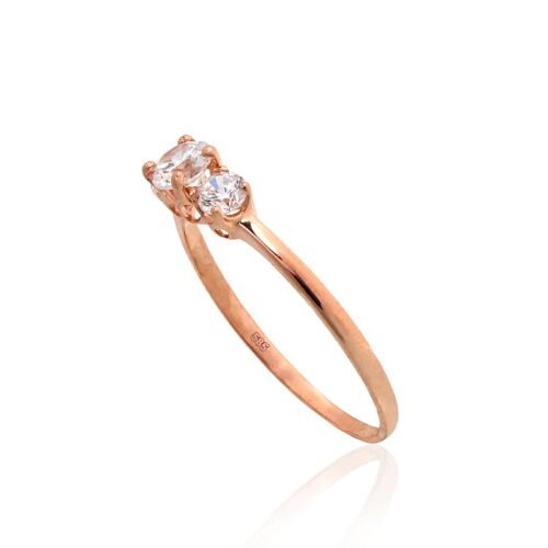 Alternative view of Gold ring with Zirkons