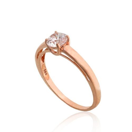 Alternative view of Gold ring with Zirkons