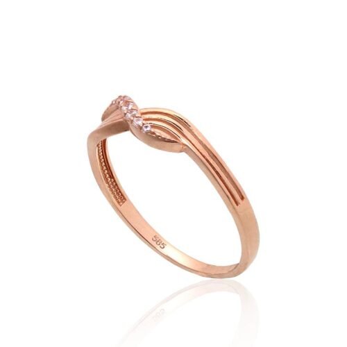 Alternative view of Gold ring with Zirkons