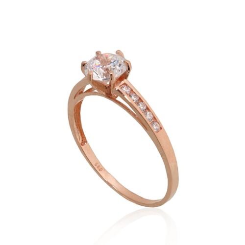 Alternative view of Gold ring with Zirkons