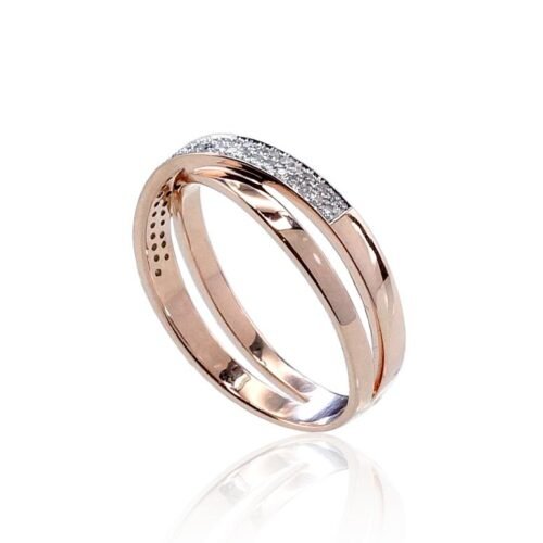 Alternative view of Gold ring with Diamonds