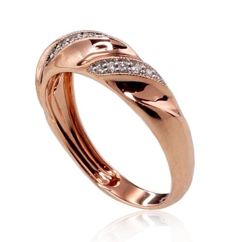 Alternative view of Gold ring with Diamonds