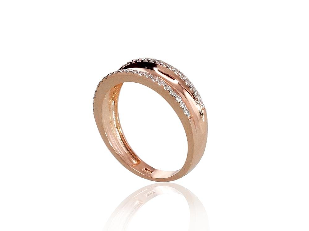 Gold ring with Zirkons - Image 2