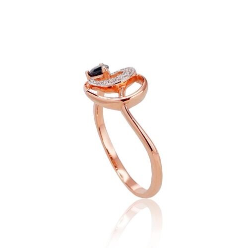 Alternative view of Gold ring with Diamonds , Sapphire