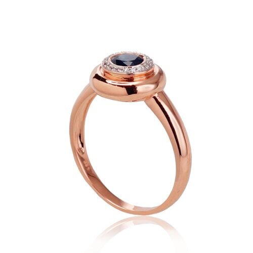 Alternative view of Gold ring with Diamonds , Sapphire