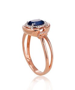 Alternative view of Gold ring with Diamonds , Sapphire