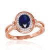 Gold ring with Diamonds , Sapphire