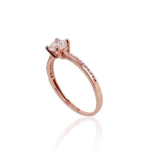 Alternative view of Gold ring with Zirkons