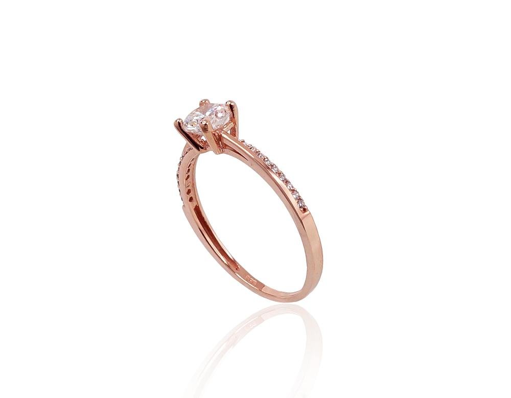 Gold ring with Zirkons - Image 2