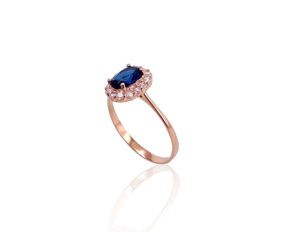 Gold ring with Zirkons - Image 2