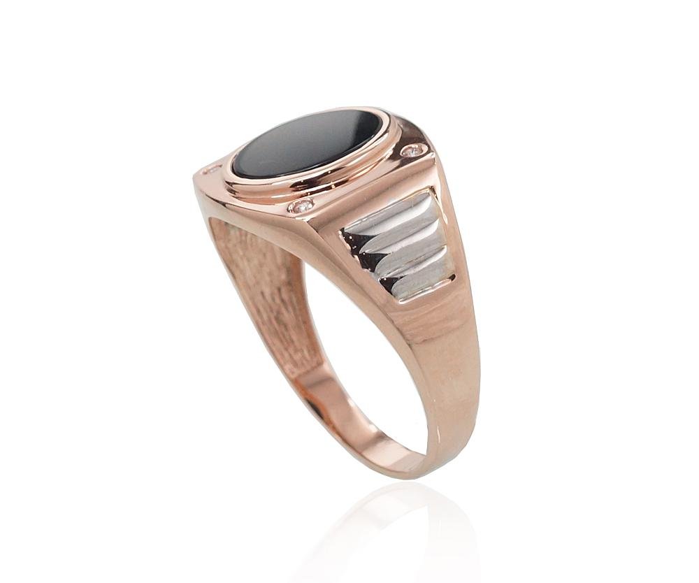 Gold ring with Zirkons , Onix - Image 2