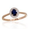 Gold ring with Diamonds , Sapphire