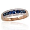 Gold ring with Diamonds , Sapphire
