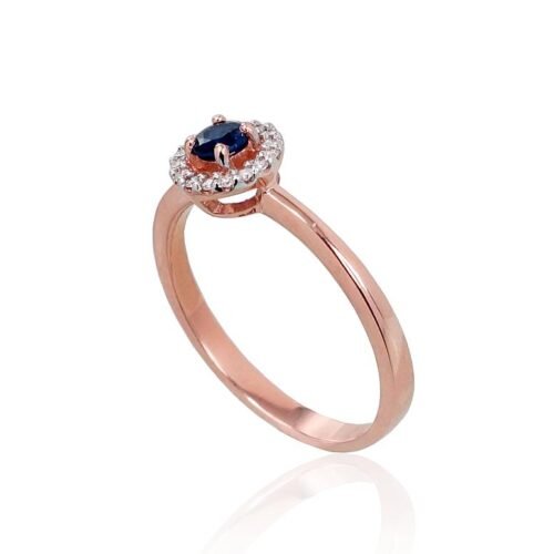 Alternative view of Gold ring with Diamonds , Sapphire