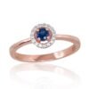 Gold ring with Diamonds , Sapphire