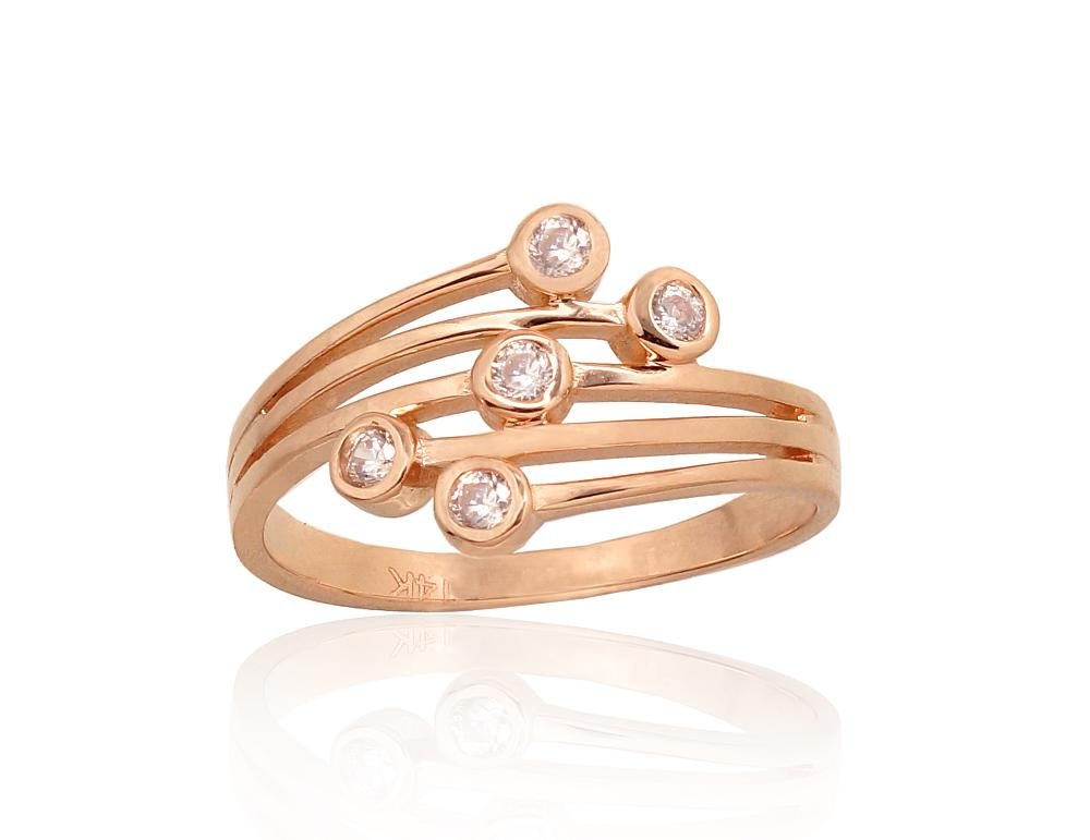 Gold ring with Zirkons