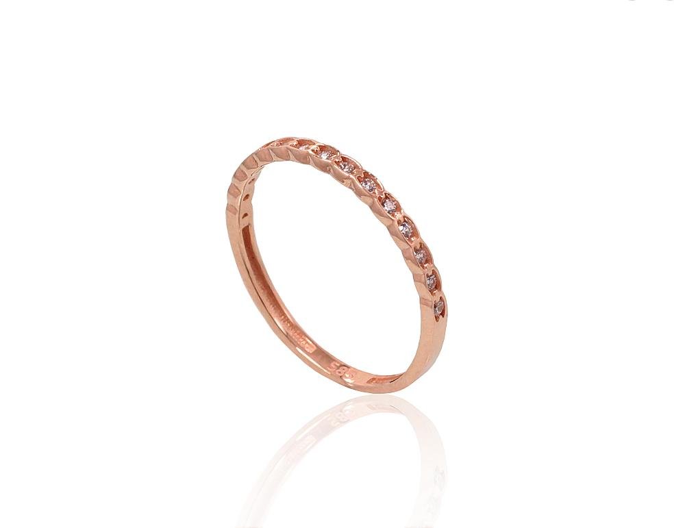 Gold ring with Zirkons - Image 2