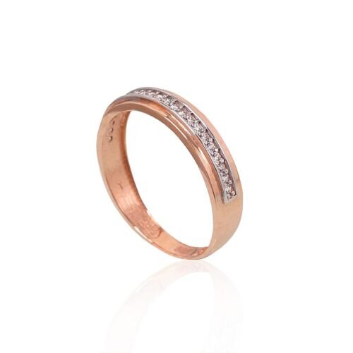 Alternative view of Gold ring with Zirkons