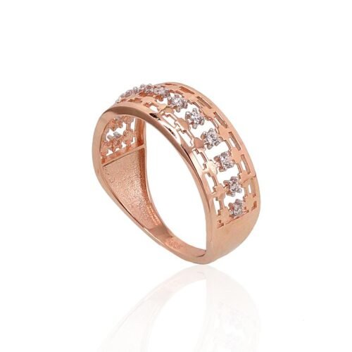 Alternative view of Gold ring with Zirkons