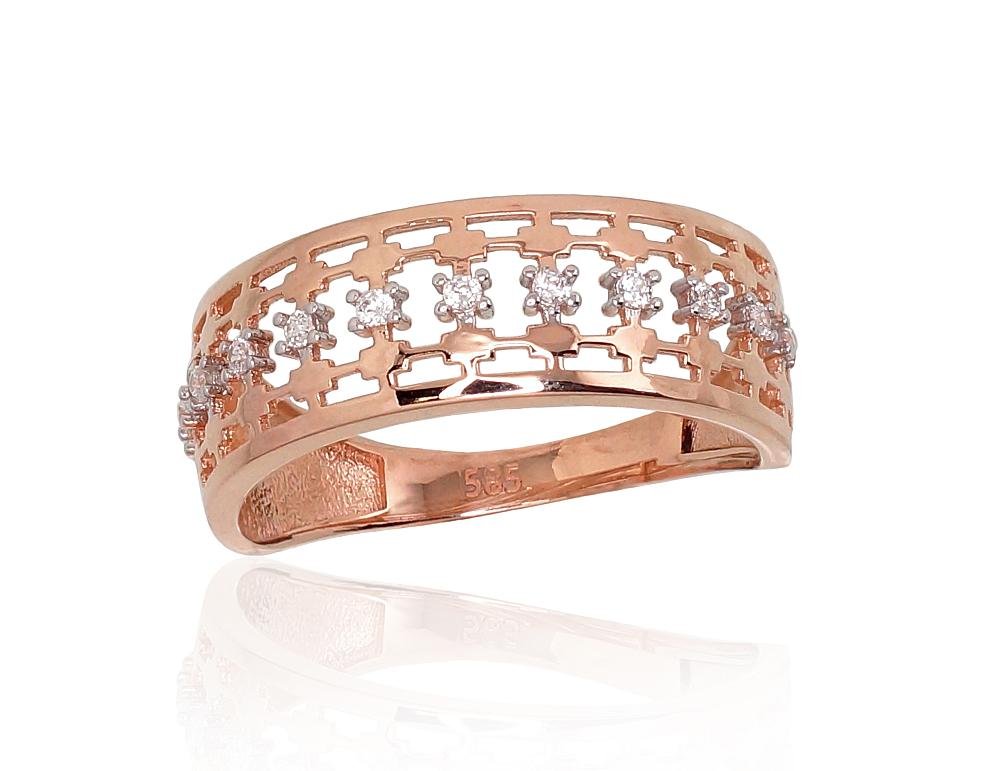 Gold ring with Zirkons
