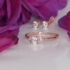 Gold ring with Zirkons - Image 2