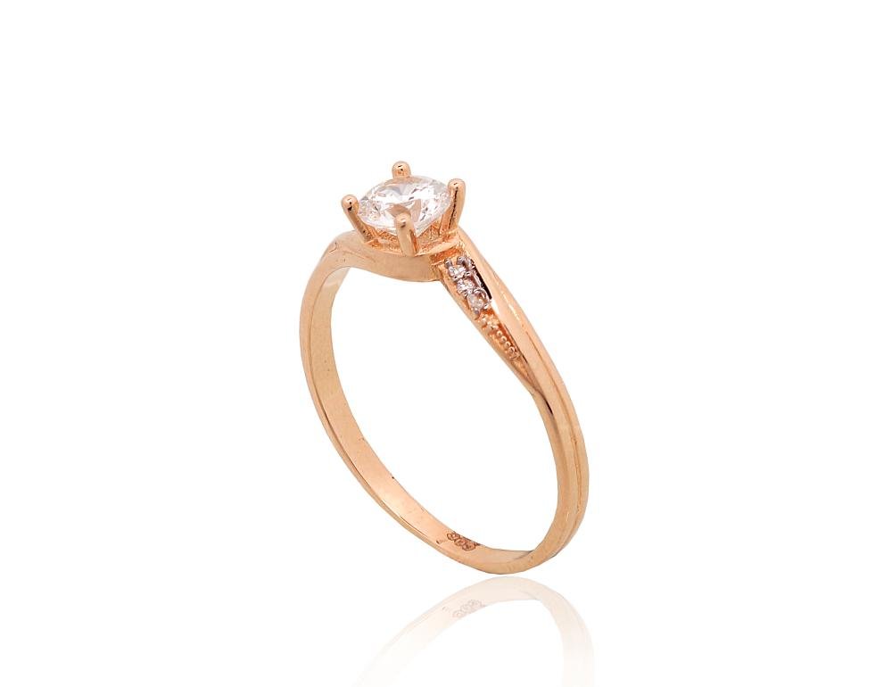 Gold ring with Zirkons - Image 2