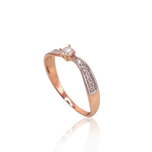 Alternative view of Gold ring with Zirkons