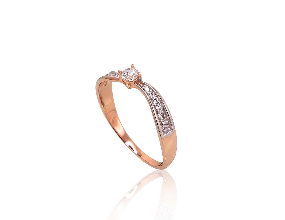 Gold ring with Zirkons - Image 2