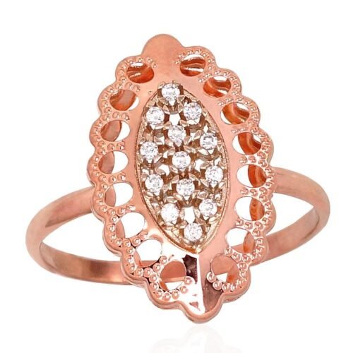 Gold ring with Zirkons